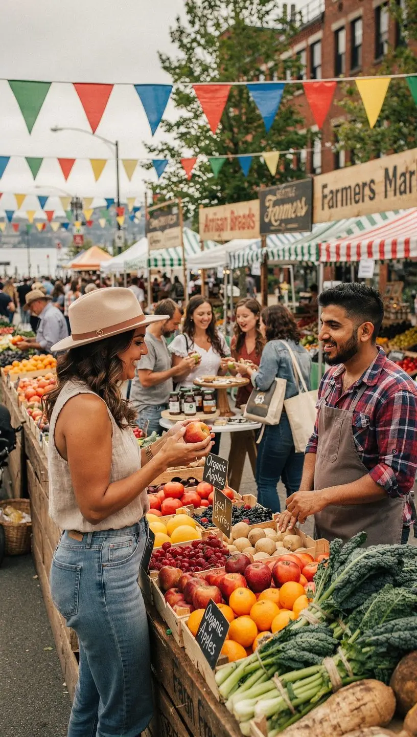 Rodzina spacerująca po malowniczym parku, z dziećmi bawiącymi się na trawie.